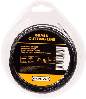 Волосінь для тримера Grunder ULTRA 15 м x 2.4 мм (ELLIPS_PRO_2.4_X)
