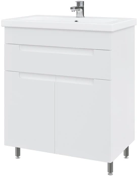 Тумба напольная MEBLIBUD Eva 70 с 2-мя дверцами, ящиком и умывальником Cers 70 см белая