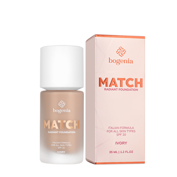 Тональний крем Bogenia Pro Match Radiant Foundation (BG609), 001 Ivory Айворі