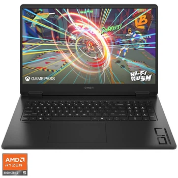 Ігровий ноутбук HP OMEN 17- db0006nq AMD Ryzen™ 5 8645HS до 5 ГГц, 17, 3 дюйма Full HD, IPS, 144 Гц, 16 ГБ DDR5, 1 ТБ SSD, NVIDIA® GeForce RTX™ 4050 6 ГБ GDDR6, Free DOS, чорний