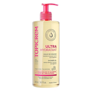 Ультрозволожуюча олія для душу Topicrem Ultra Hydratant Shower Oil, 500 мл (3700281705096)