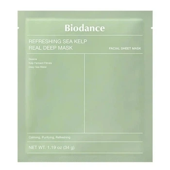 Гідрогелева маска з морськими водорослями Biodance Refreshing Sea Kelp Real Deep Mask, 1 шт (8809937361480)