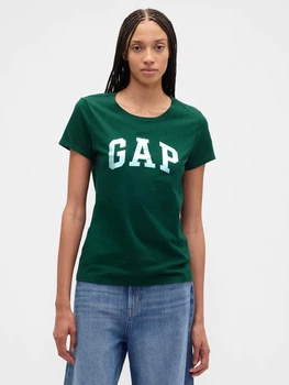 Футболка хлопковая женская GAP 483589997 L Зеленая (1159846304)