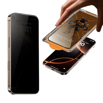 Защитное стекло ZERODUST Privacy для iPhone 13 Pro Max и 14 Plus с аппликатором для защиты экрана от посторонних взглядов