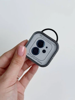 Захисне скло на камеру Metal Classic (iPhone 11 / 12 / 12 mini, Dark Blue)