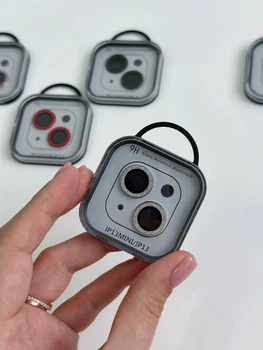 Защитное стекло на камеру Diamonds Lens (iPhone 13/13 mini, Silver)