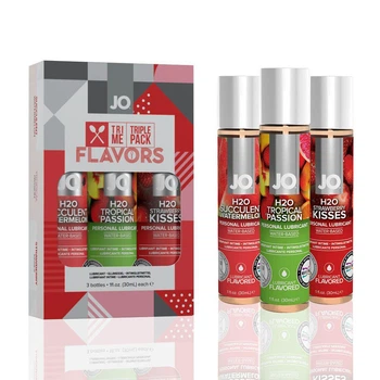 Набір JO Tri-Me Triple Pack — Flavors (3×30 мл) три різні смаки оральних мастил