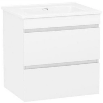 Тумба с умывальником IMPRESE Vaclav 60x60x46.5см подвесная белая u08406403FH+с061010361
