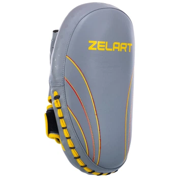 Пады для тайского бокса 20x9x35см Тай-пэды ZELART BO-3877 цвет серый-желтый