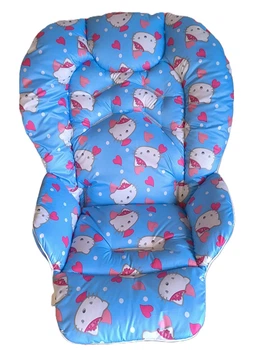 Чохол на стільчик для годування Chicco Polly 2 в 1 плащівка Кітті на блакитному DavLu (2in1000015)