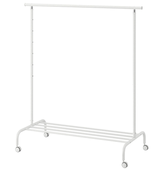 Вешалка для одежды напольная на колесах, белая, RIGGA IKEA 502.316.30