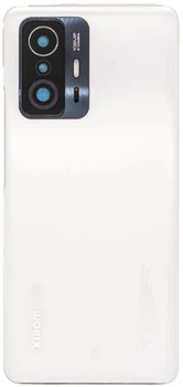 Задняя крышка Xiaomi 11T /Xiaomi 11T Pro белая Moonlight White + стекло камеры High Copy