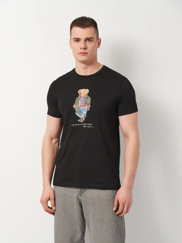 Футболка хлопковая мужская Polo Ralph Lauren 11474.1 2XL Черная (smt2000000031408)