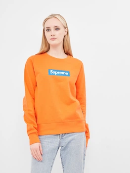Світшот жіночий Supreme 10361.3 M (44) Помаранчевий з принтом