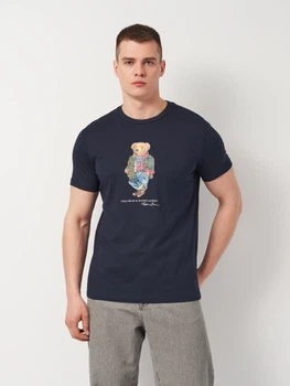 Футболка хлопковая мужская Polo Ralph Lauren 11474.4 XL Темно-синяя (smt2000000031545)