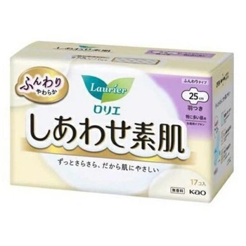 KAO Laurier Happy Skin Extra Heavy Day Use гигиенические прокладки 25 см, 17 шт
