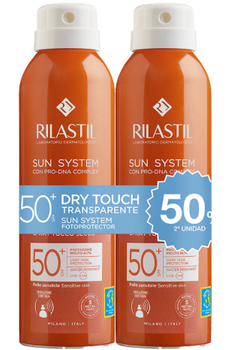 Набір Rilastil Sun System Transparent Spray Wet Skin SPF50+ 200 мл х 2 шт (8428749851509/8428749009825)