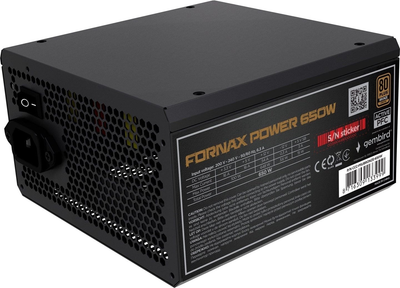 Блок живлення Gembird Fornax Power Bronze Industrial 650W (CCC-PSUBRONZE-650W-10)