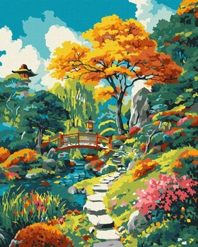 Malowanie po numerach Ideyka Jesienny japoński 40x50 cm KHO6413 (4823104384106)