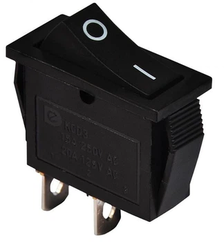 Перемикач АСКО-УКРЕМ A0140040026 без фіксації чорний 220V