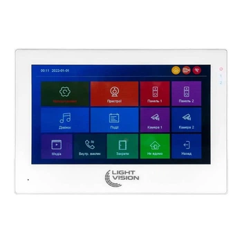 Відеодомофон 7" WiFi Tuya Light Vision Singapore FHD White