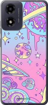 Чохол Motorola Moto G24 Рожева галактика "4146u-3659-70447"