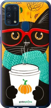 Чохол Samsung Galaxy M31 M315F Осінній кіт "4026u-1907-70447"