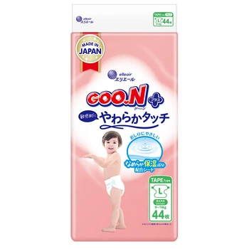 Подгузники Goo.N Plus для детей (размер 4(L), 9-14 кг, 44 шт)