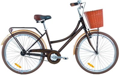 Велосипед міський 26 дюймів Ardis Verona з корзиною та багажником, рама 17" (Коричневий)