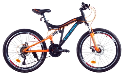Велосипед гірський підлітковий Crossride Nitro 24 дюйми, рама 11" (Чорний)