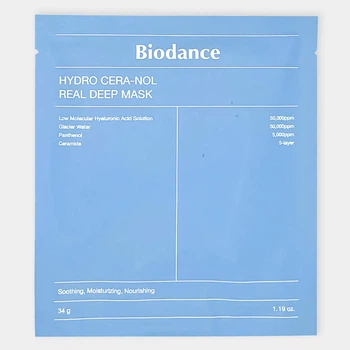 Нічна гідрогелева маска з гіалуроновою кислотою та керамідами Biodance Hydro Cera-Nol Real Deep Mask 1 шт