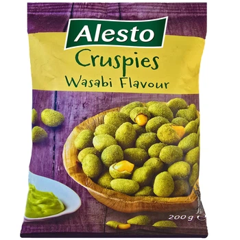 Арахіс в Хрусткому клярі з Васабі Alesto Cruspies Wasabi Flavour 200 г