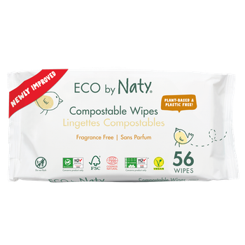 Органические салфетки Eco by Naty без запаха 56 шт