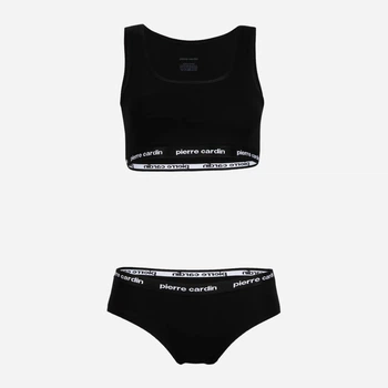Комплект женского белья (топ + трусики-хипстеры) хлопковый Pierre Cardin I022SZ0IT.P02.SK24-BUSTIYERTKM.VR046 S Черный (8683858580881)