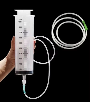 Пластиковий шприц великої ємності 1000ML, зі шлангом 1