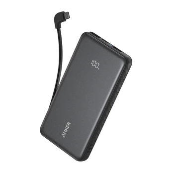 Павербанк Anker Zolo A110D 10000 mah 22.5 Ват з вбудованим кабелем Портативний зовнішній акумулятор Powerbank для телефона