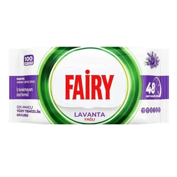 Вологі серветки для очищення Fairy з ароматом Лаванди 100 штук