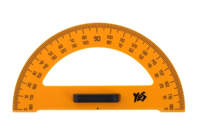 Транспортир для дошки Yes пластик 180/350 жовтий 370275