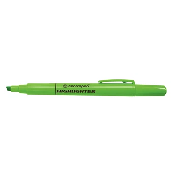 Маркер текстовыделитель Centropen Fax 1-4 мм скошенный Зеленый (8722/04)