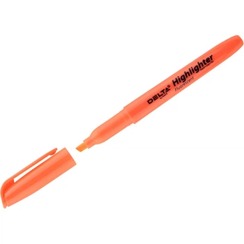 Маркер текстовыделитель Delta by Axent Highlighter 2-4 мм скошений Помаранчевий (D2503-12)