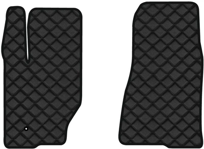 Коврики из экокожи EVAtech ECO в салон авто передні для Jeep Commander 2005-2010 1 поколение SUV EU чёрный кант (JP12296A2LA1BBB)