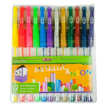 Набор ручек гелевых ZiBi NEON+METALLIC 12 цветов (ZB.2205-99)