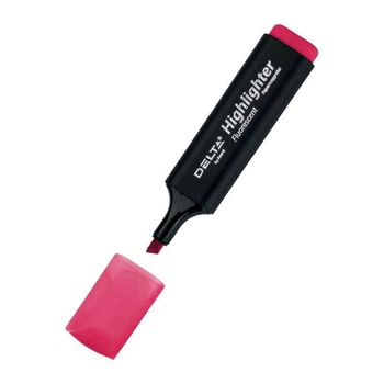 Маркер текстовыделитель Delta by Axent Highlighter 1-5 мм скошенный Розовый (D2501-10)