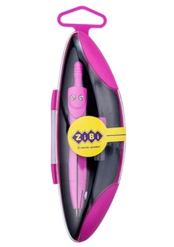 Циркуль ZiBi KIDS Line NEON START розовый с запасным грифелем (ZB.5323NS-10)
