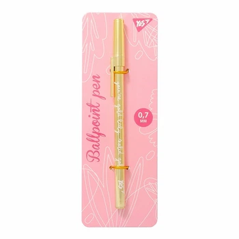 Ручка шариковая Yes Happy pen 1 шт золотой (411933)