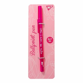 Ручка шариковая Yes Happy pen 1 шт розовый (411955)