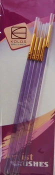 Кисть синтетика Rosa 7011 Kolos круглая набор 5шт (4823064903355)