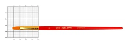 Кисть синтетика Rosa Start плоская удлиненная №8 кор. ручка (4823098500278)