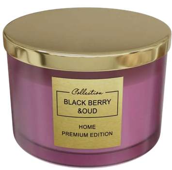 Свічка ароматизована Pepco Home Black berry & Oud (чорна смородина і деревина), 1 кг
