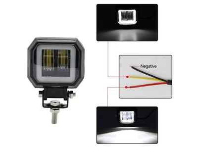 Додаткова Led фара Allpin 20 Вт стг, дхо квадратні (8843ST20),